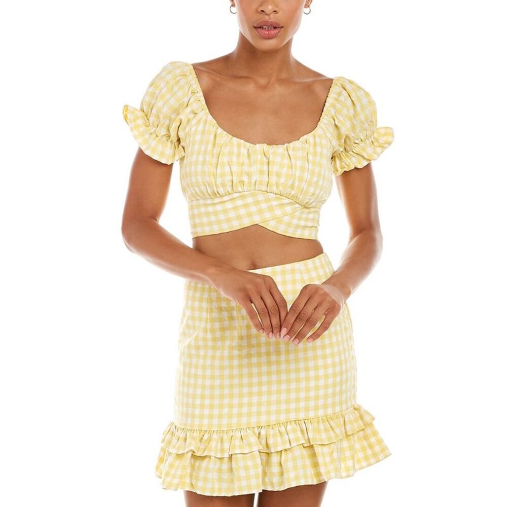 Kerrick Womens Crop Top, Yellow
